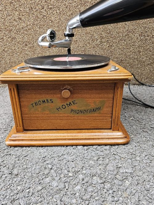 Kolektsionerski radio i kasetofon ,replika na Thomas home phonograph-1