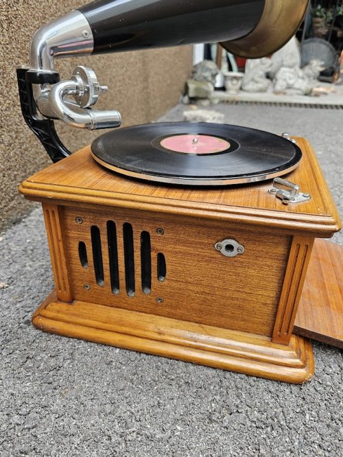 Kolektsionerski radio i kasetofon ,replika na Thomas home phonograph-2